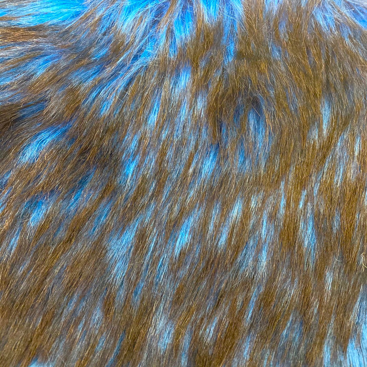 Husky Print Long Pile Shaggy Faux Fur Fabric - 50 Percent Acrylic 50 Percent Polyester Fabric, Husky Print, 60" Width, 2" Pile Length (1 Yard)