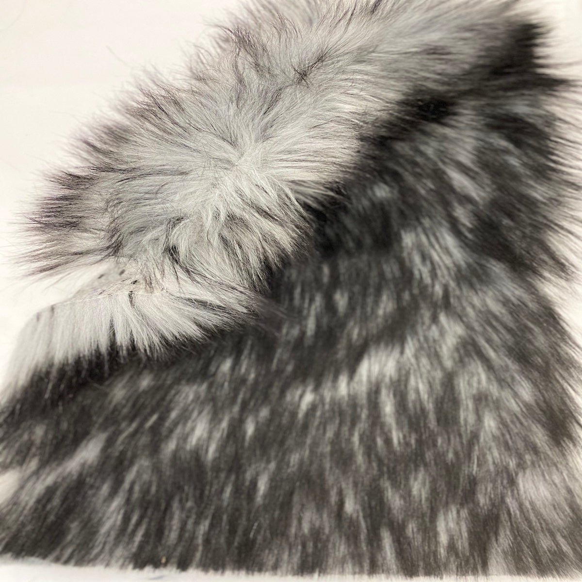 Husky Print Long Pile Shaggy Faux Fur Fabric - 50 Percent Acrylic 50 Percent Polyester Fabric, Husky Print, 60" Width, 2" Pile Length (1 Yard)