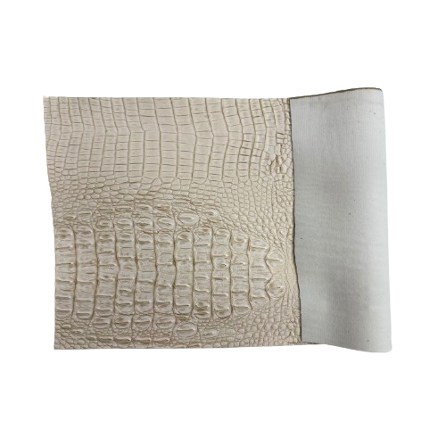 Faux Leather Vinyl Gator Fabric Two Tone