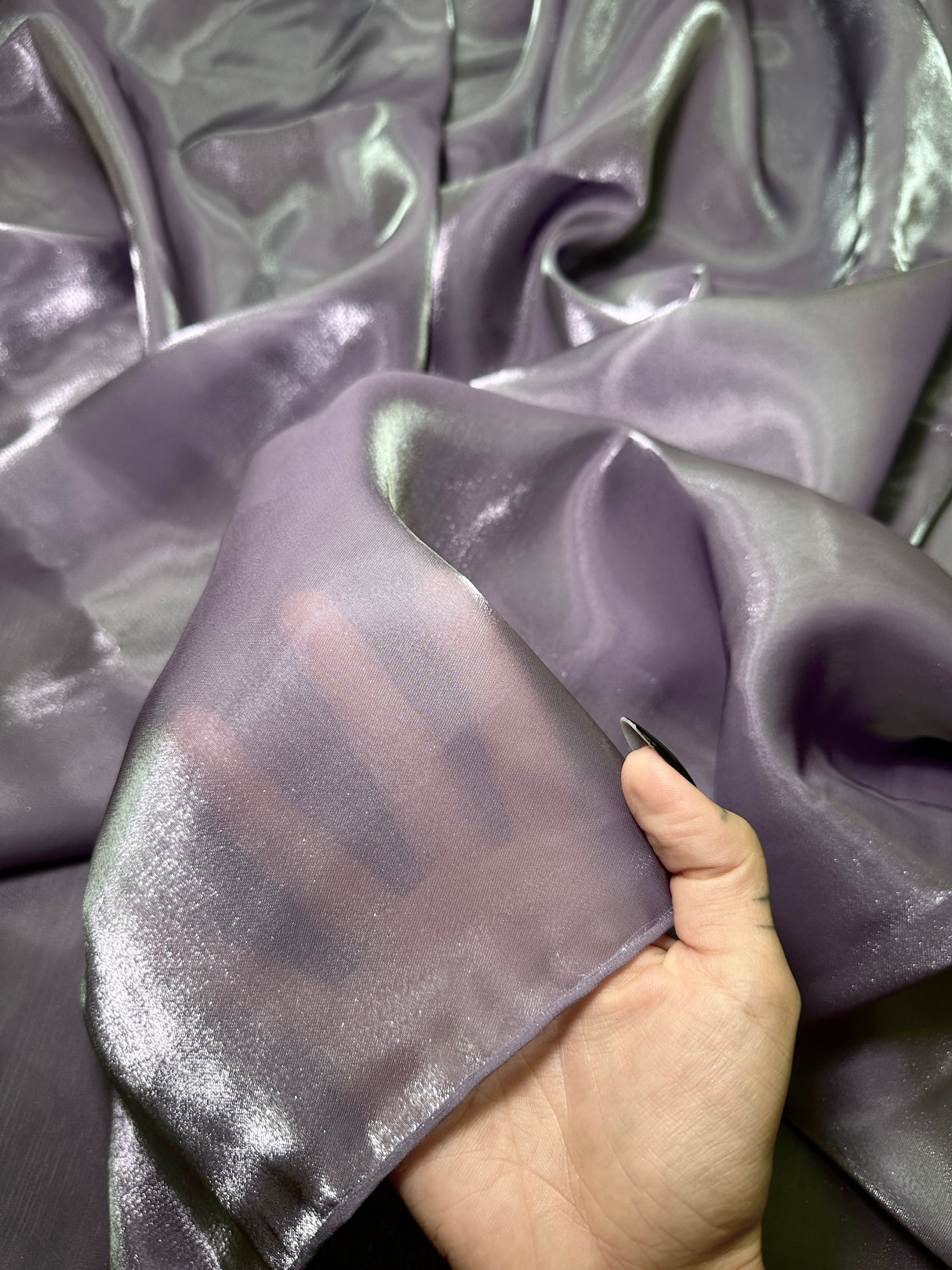 Liquid Shimmery Chiffon Dusty Lavender