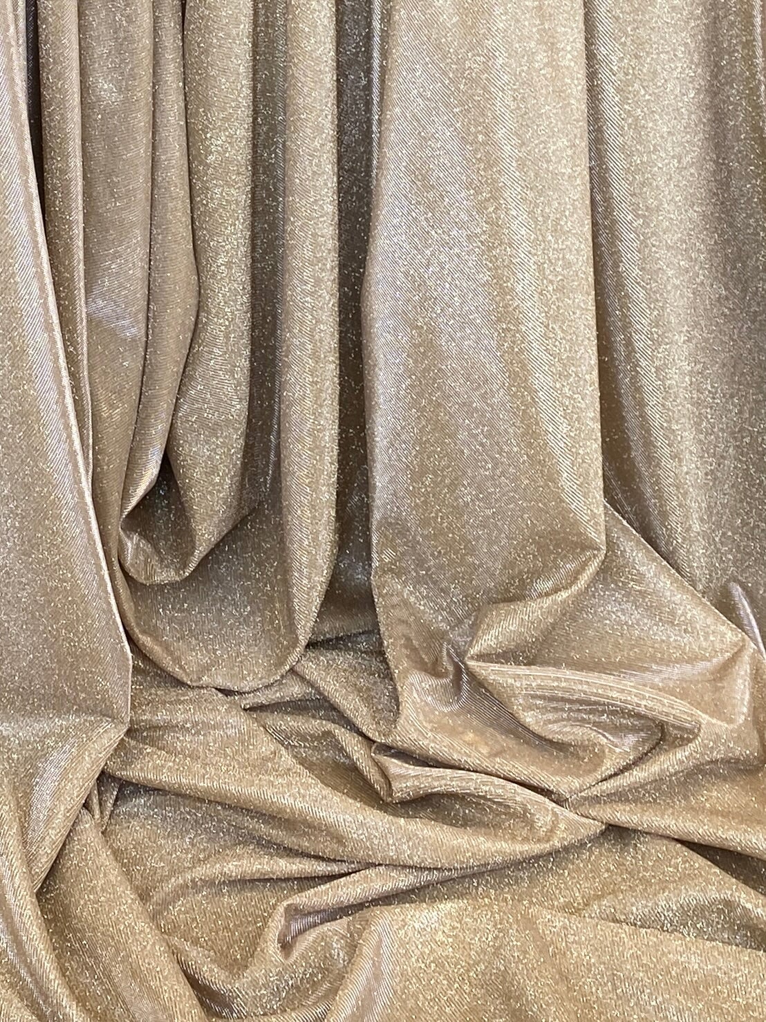 Stretch Metallic Lurex Gold Champagne