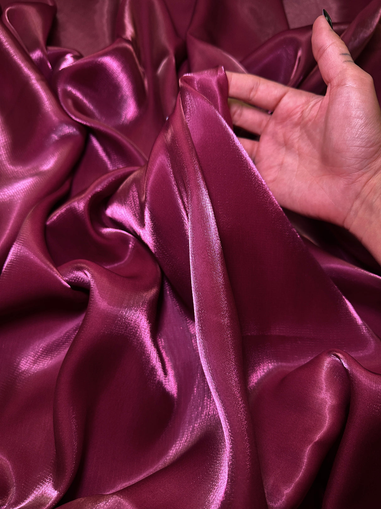 Liquid Shimmery Chiffon Burgundy