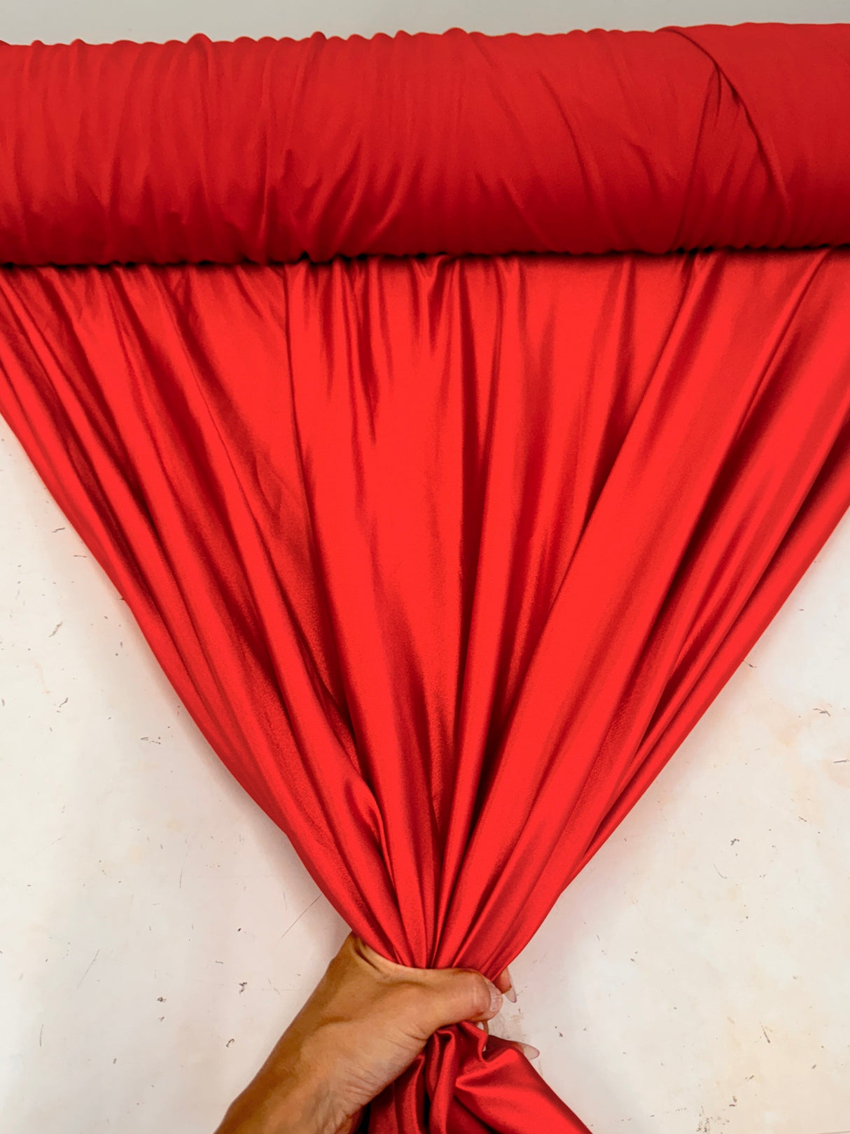 Shiny Nylon Spandex Scarlet Red