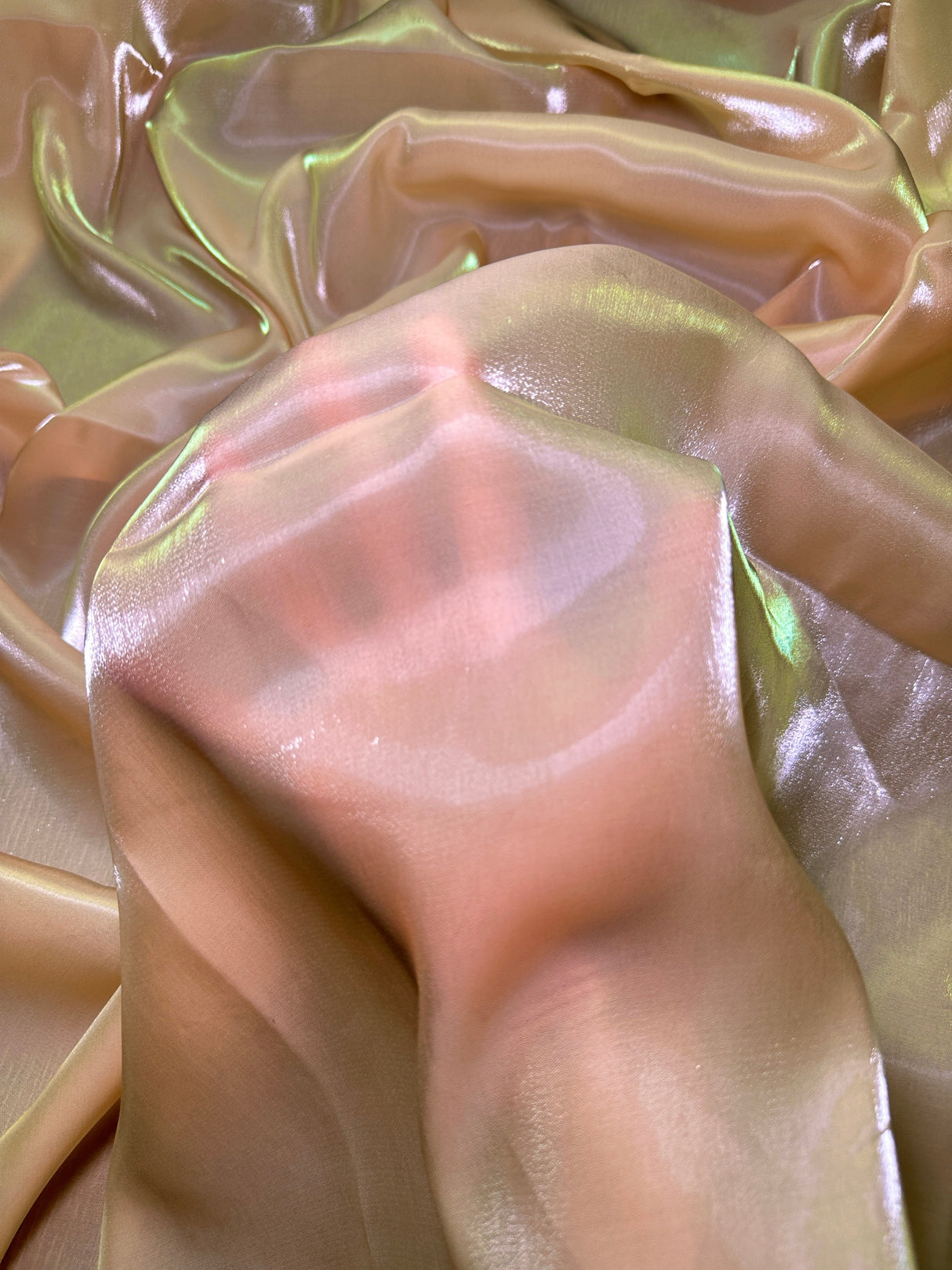 Liquid Shimmery Chiffon Peach