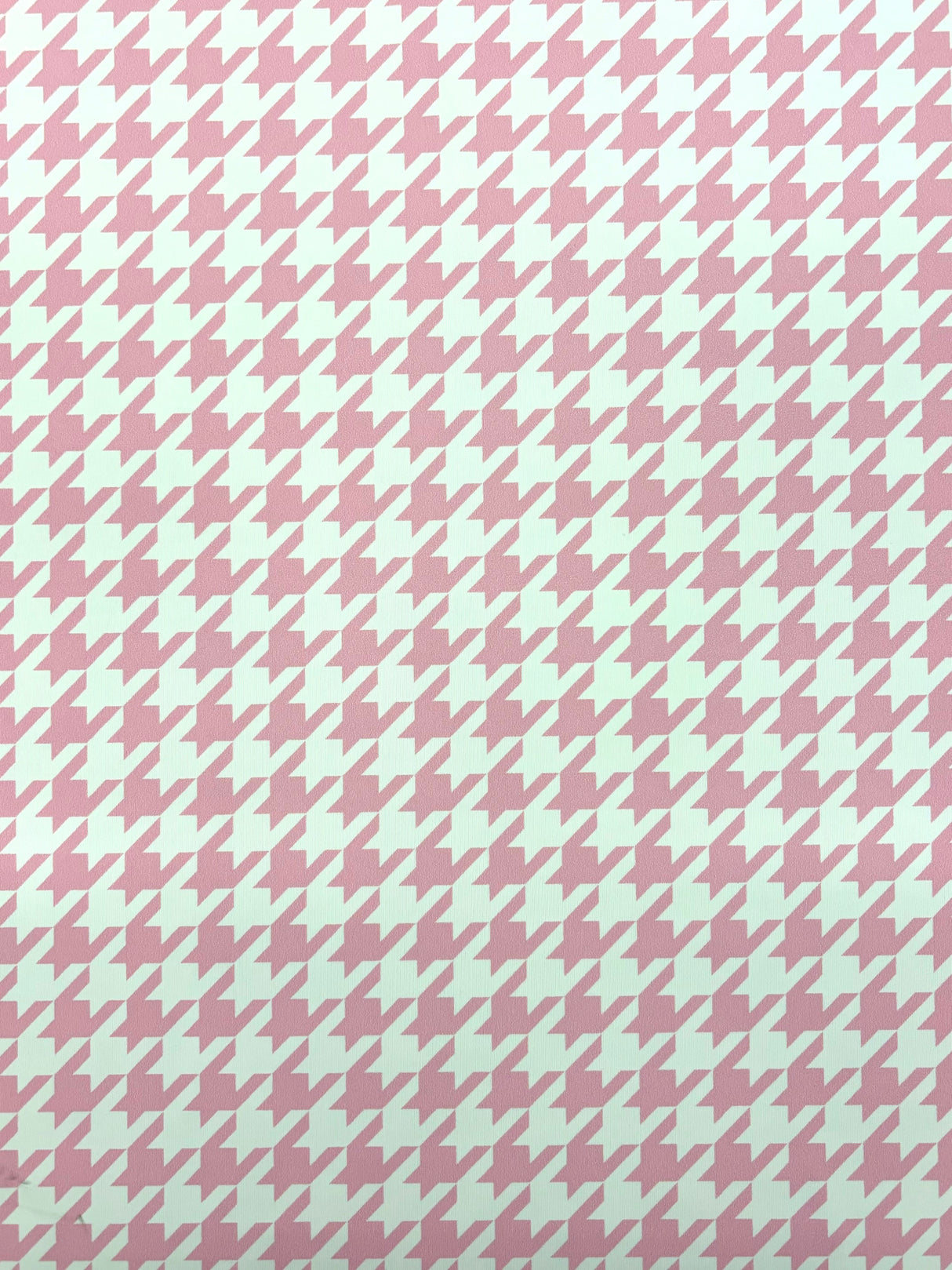Baby Pink Houndstooth Print Spandex Fabric - Baby Pink Houndstooth Print, 58"/60" Width (1 Yard)