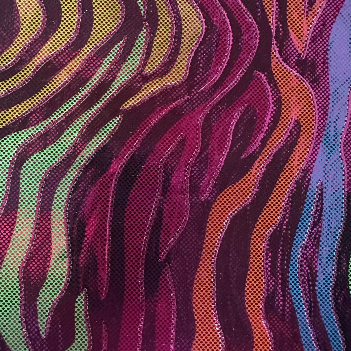Foil Spandex Fabric 4-Way Stretch Fantastic Fever