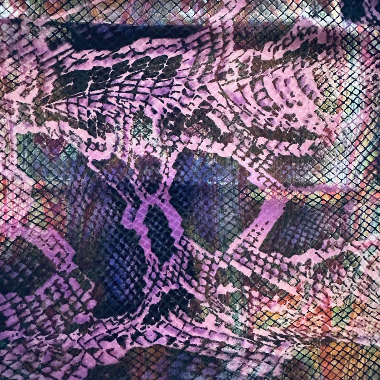 Polyester Spandex Tricot Fabric Python Illusion 4-Way Stretch
