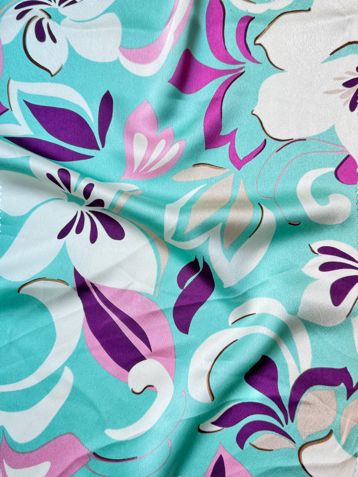 Printed Satin Sage Floral