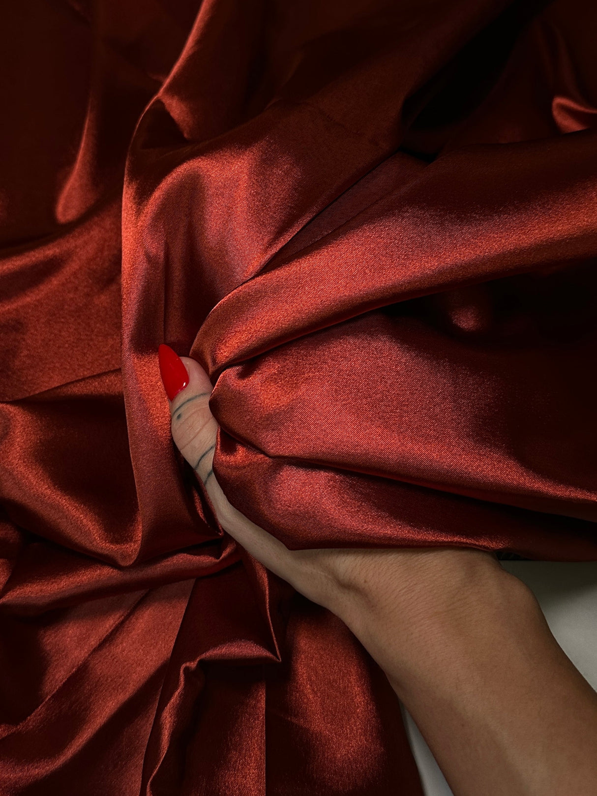 Stretch Crepe Back Satin Rust