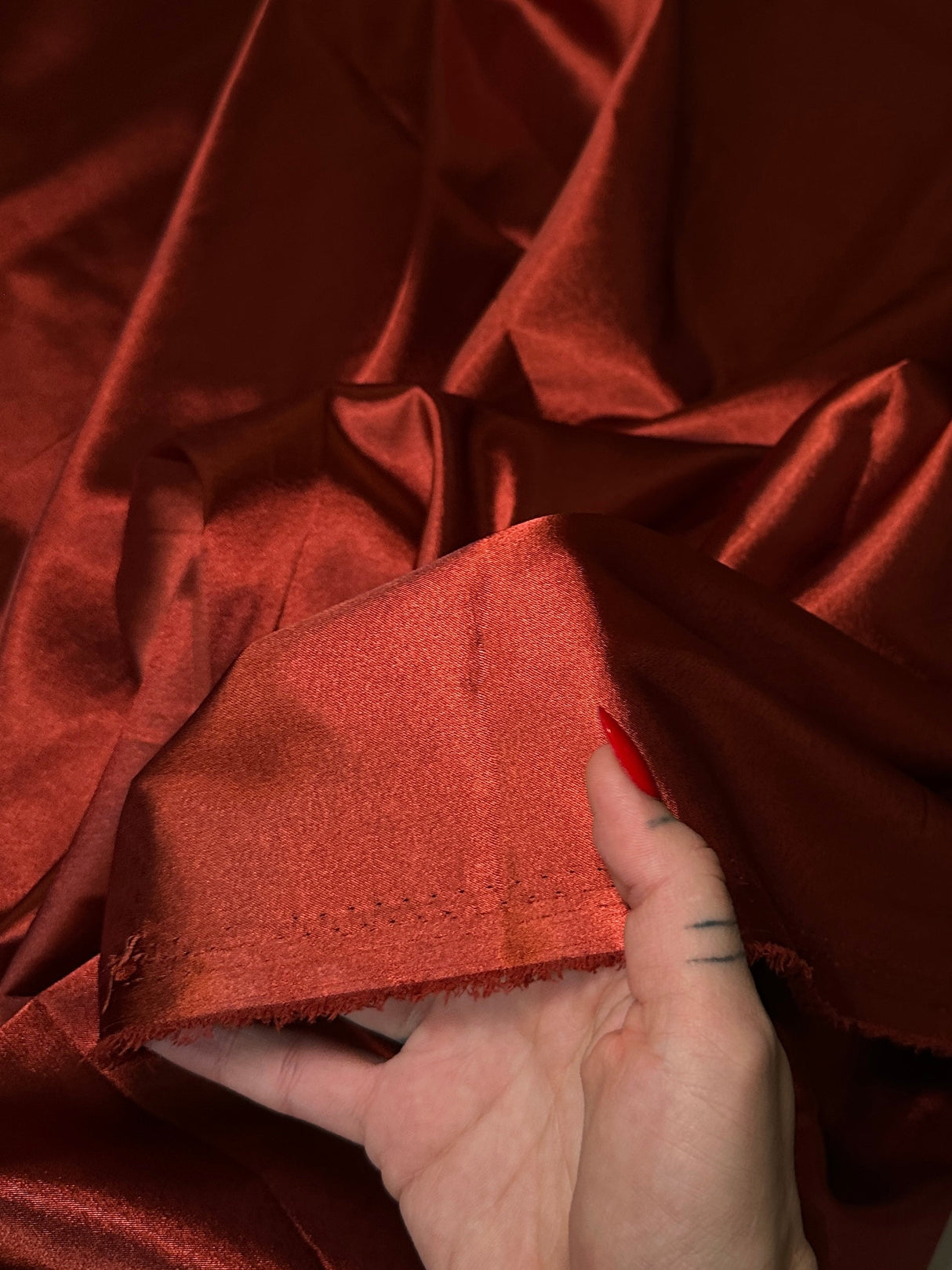 Stretch Crepe Back Satin Rust