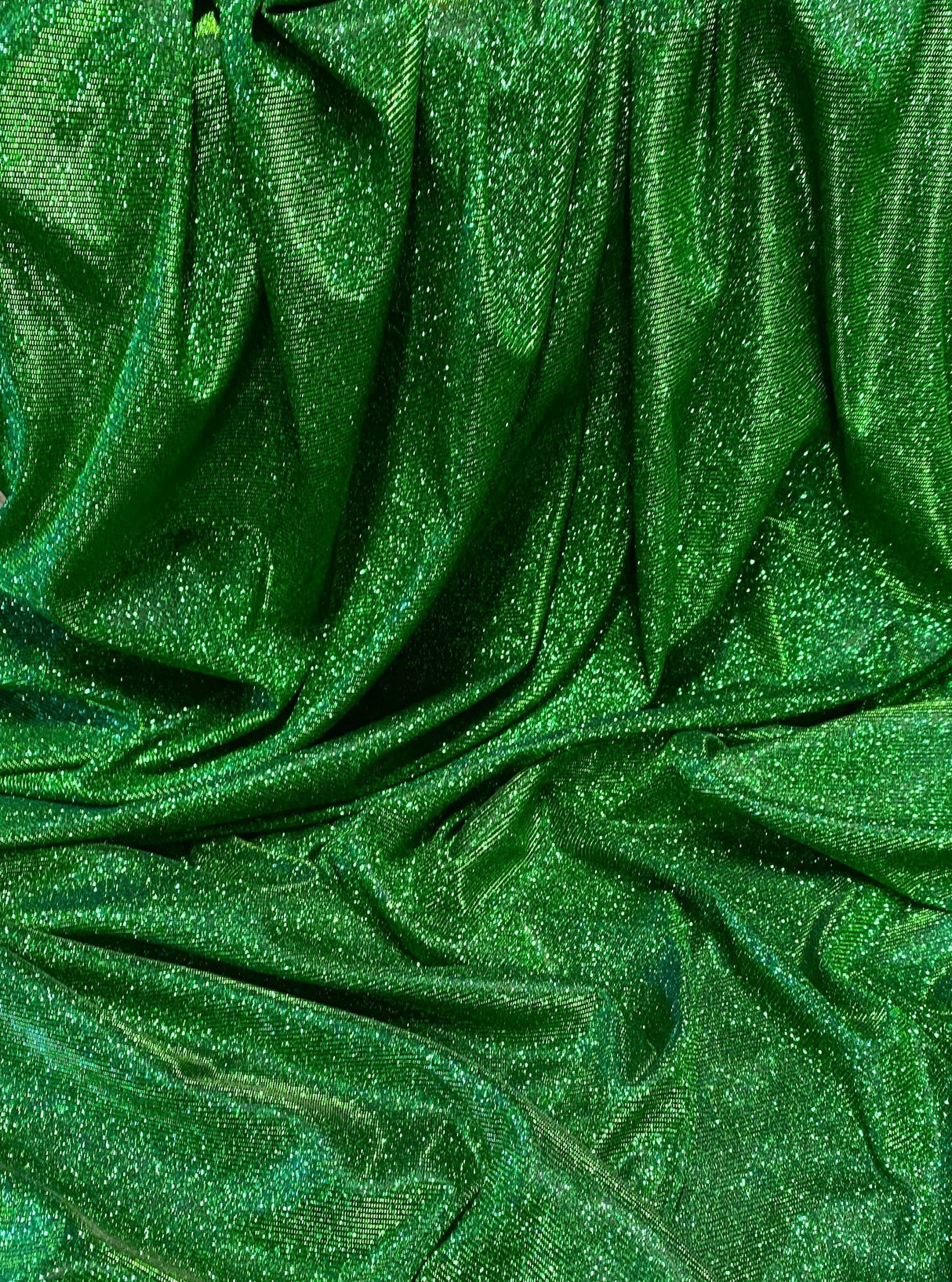 Emerald Green Stretch Metallic Lurex