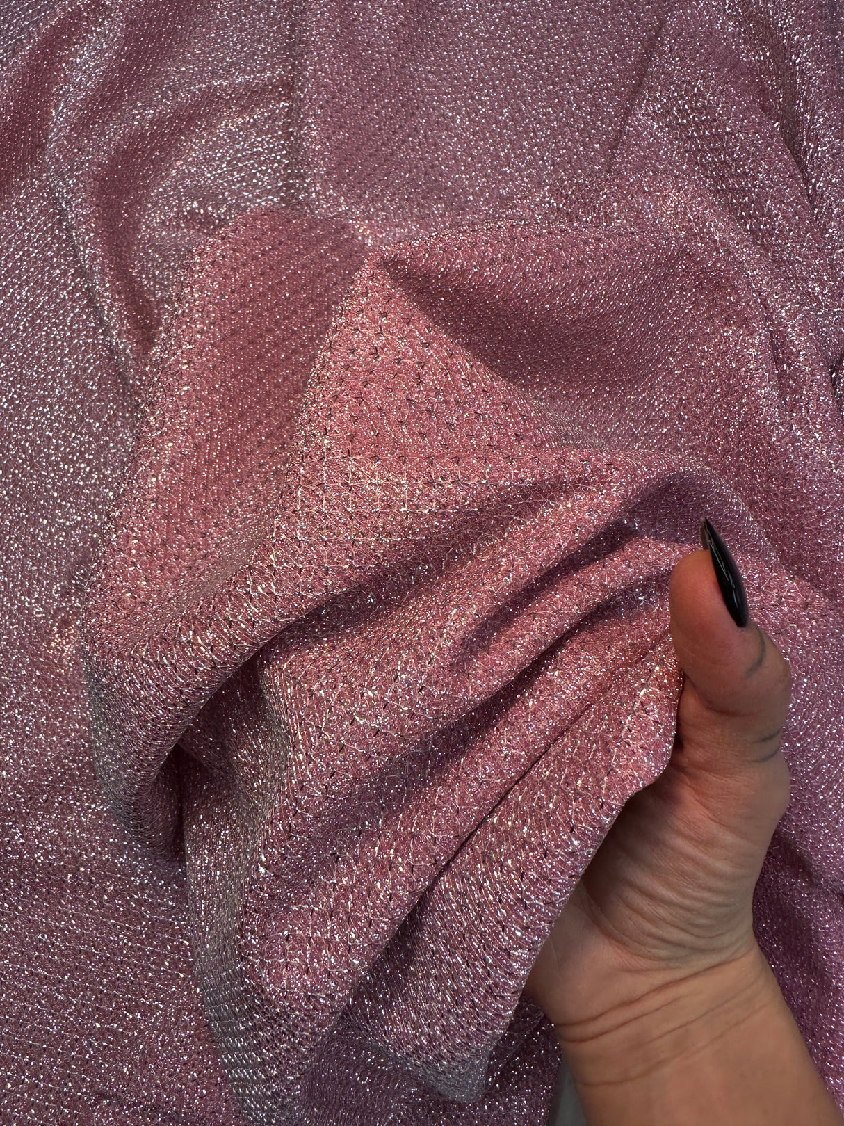 Shimmery Metallic Brocade Pink