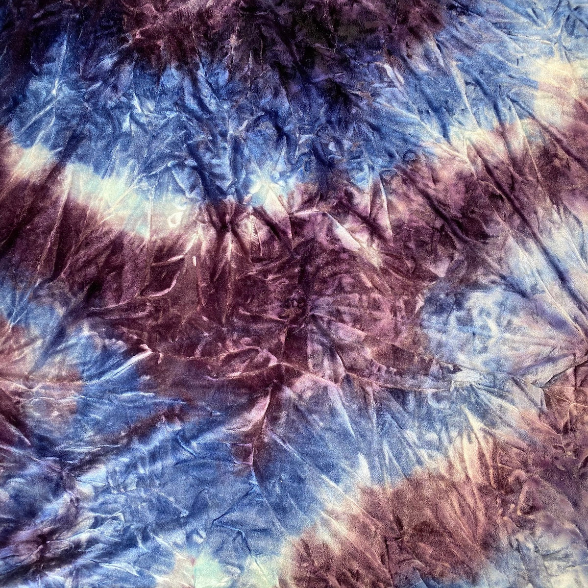 Tie Dye Stretch Velvet Fabric - 4-Way Stretch, 60" Width, 360 GSM (1 Yard)