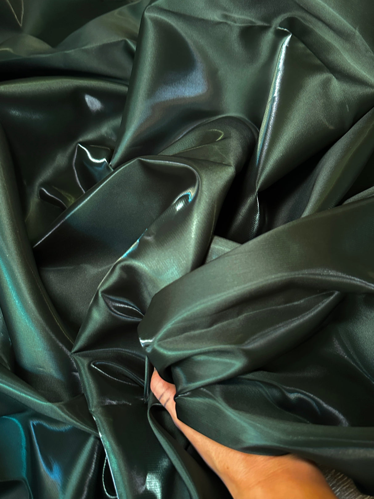 Liquid Bridal Satin Olive Green