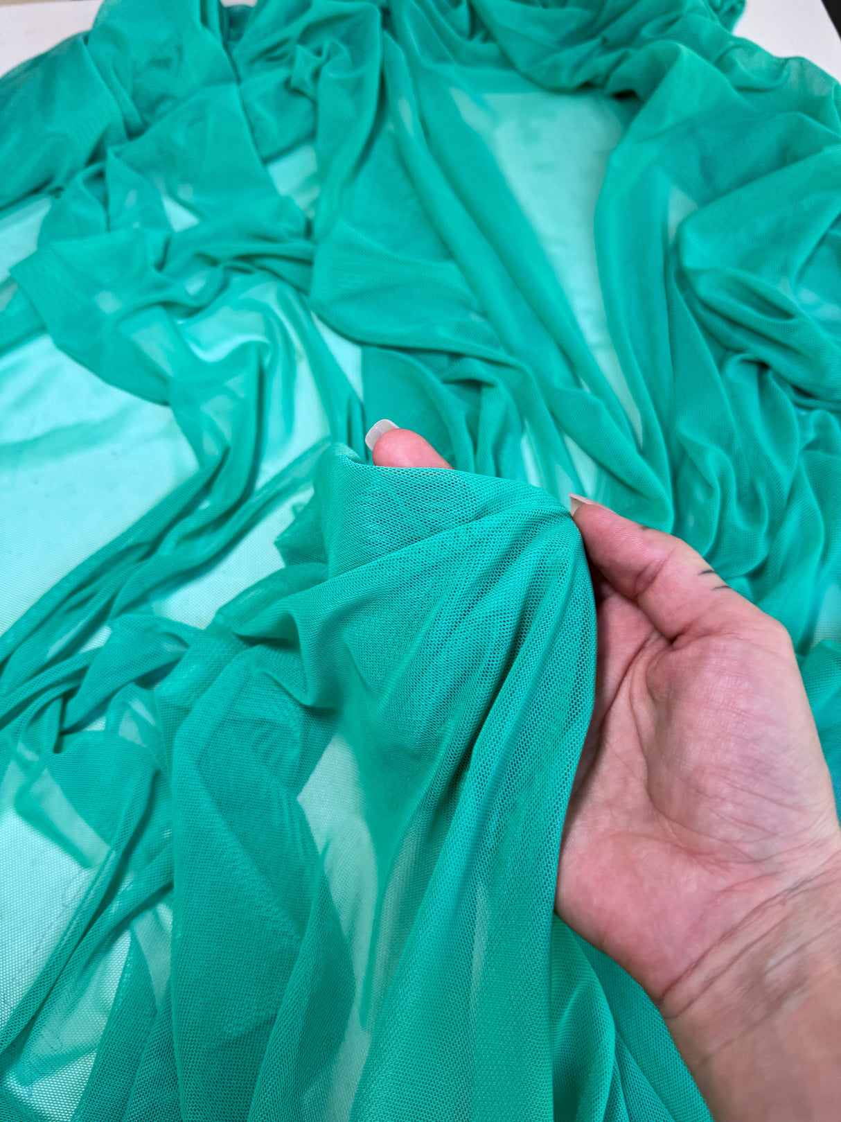 Mint Green 4-Way Stretch Power Mesh