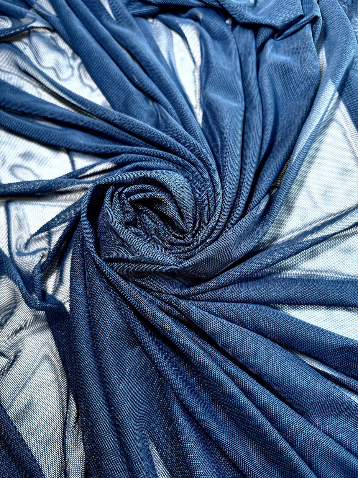 4-Way Stretch Power Mesh Indigo Blue