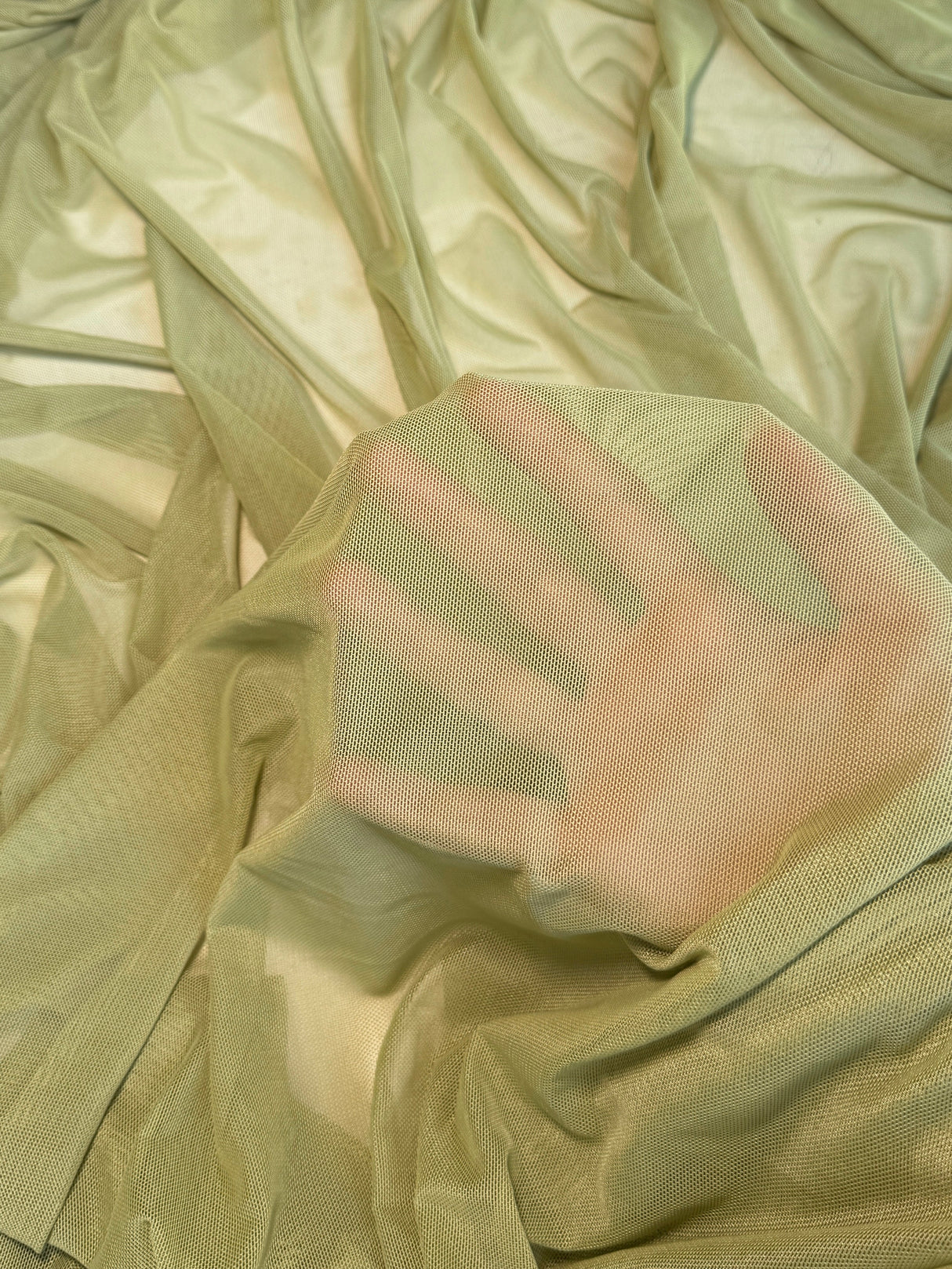 4 Way Stretch Power Mesh Olive Green