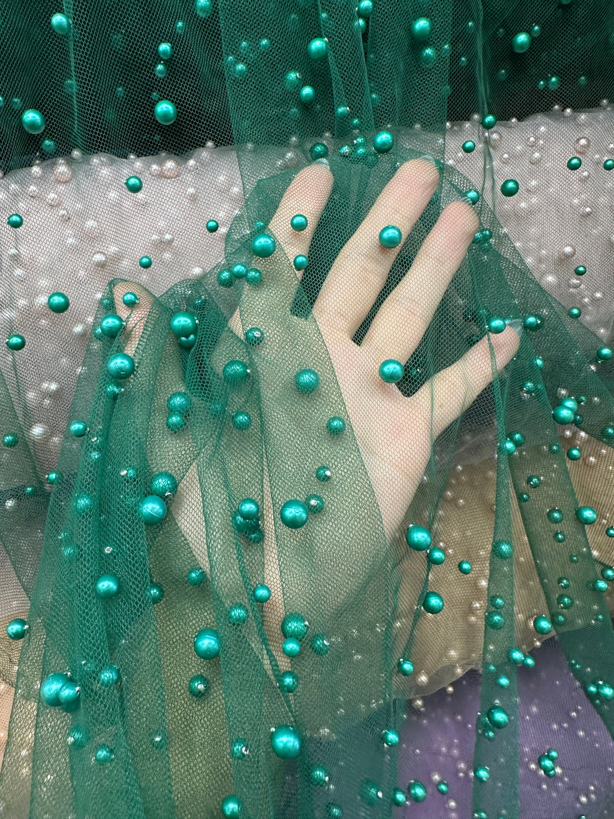 Pearl Tulle Green