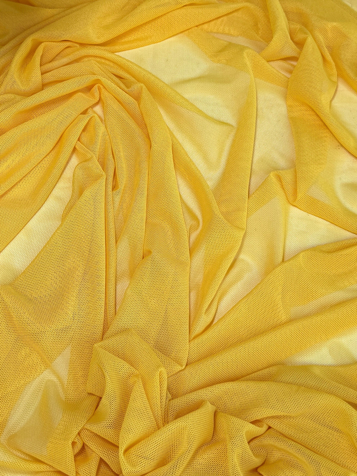 Yellow 4-Way Stretch Power Mesh