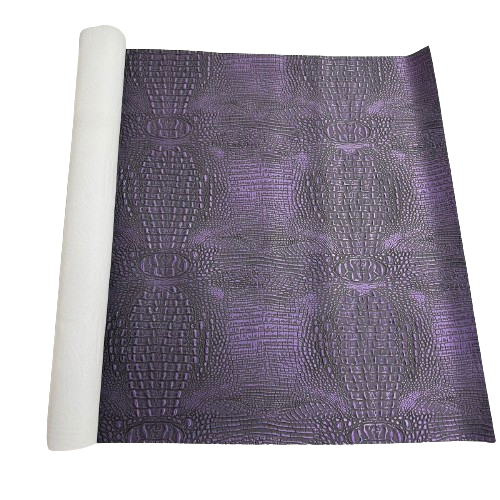 Faux Leather Vinyl Gator Fabric Two Tone