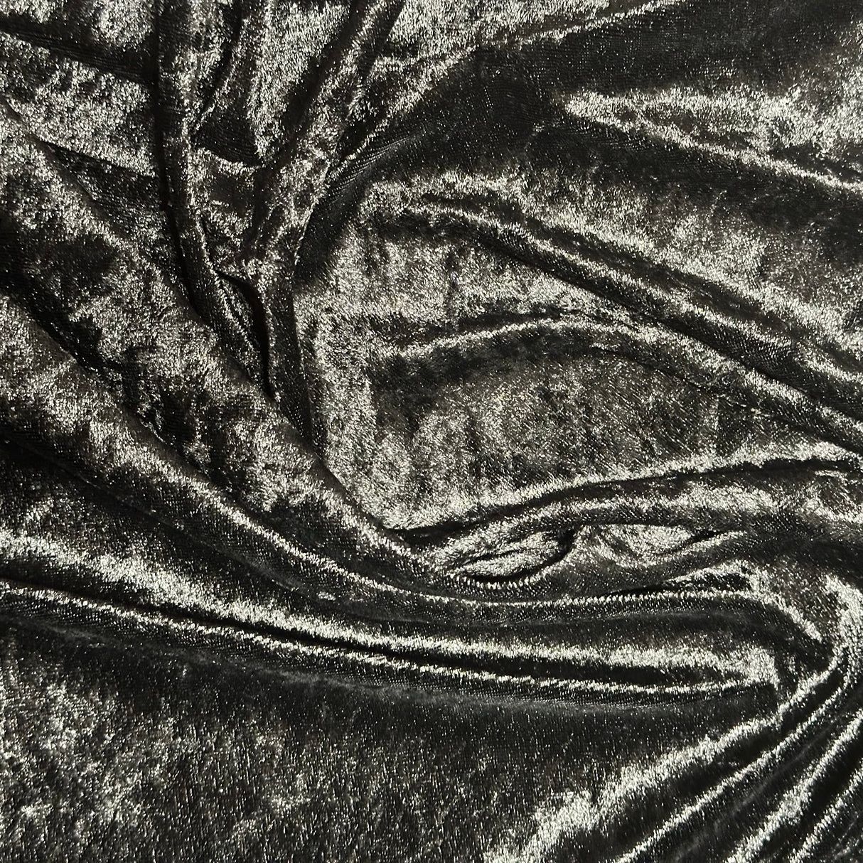 Polyester Velvet Fabric Pane Black 60" Width