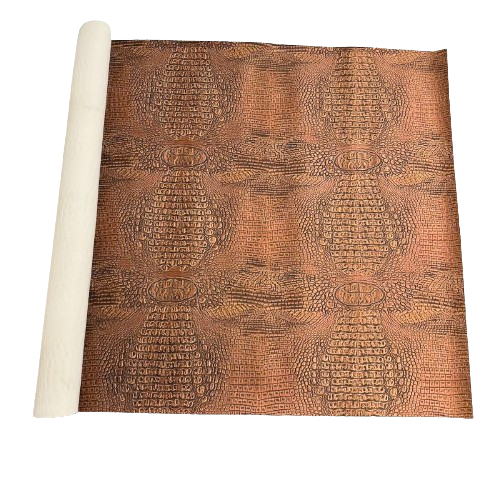 Mugger Two Tone Gator Faux Leather Vinyl Fabric - Two Tone Gator Pattern, 56" Width (1 Yard)