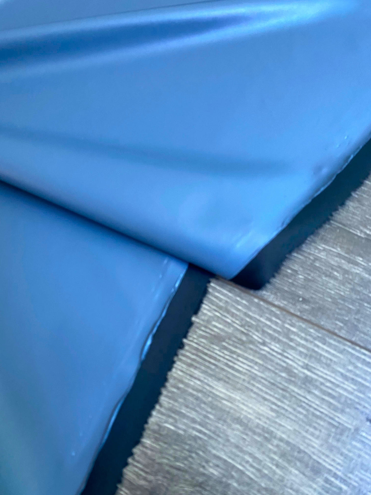 Stretch Faux Leather Dusty Blue