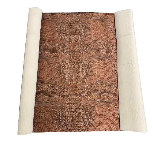 Faux Leather Vinyl Gator Fabric Two Tone