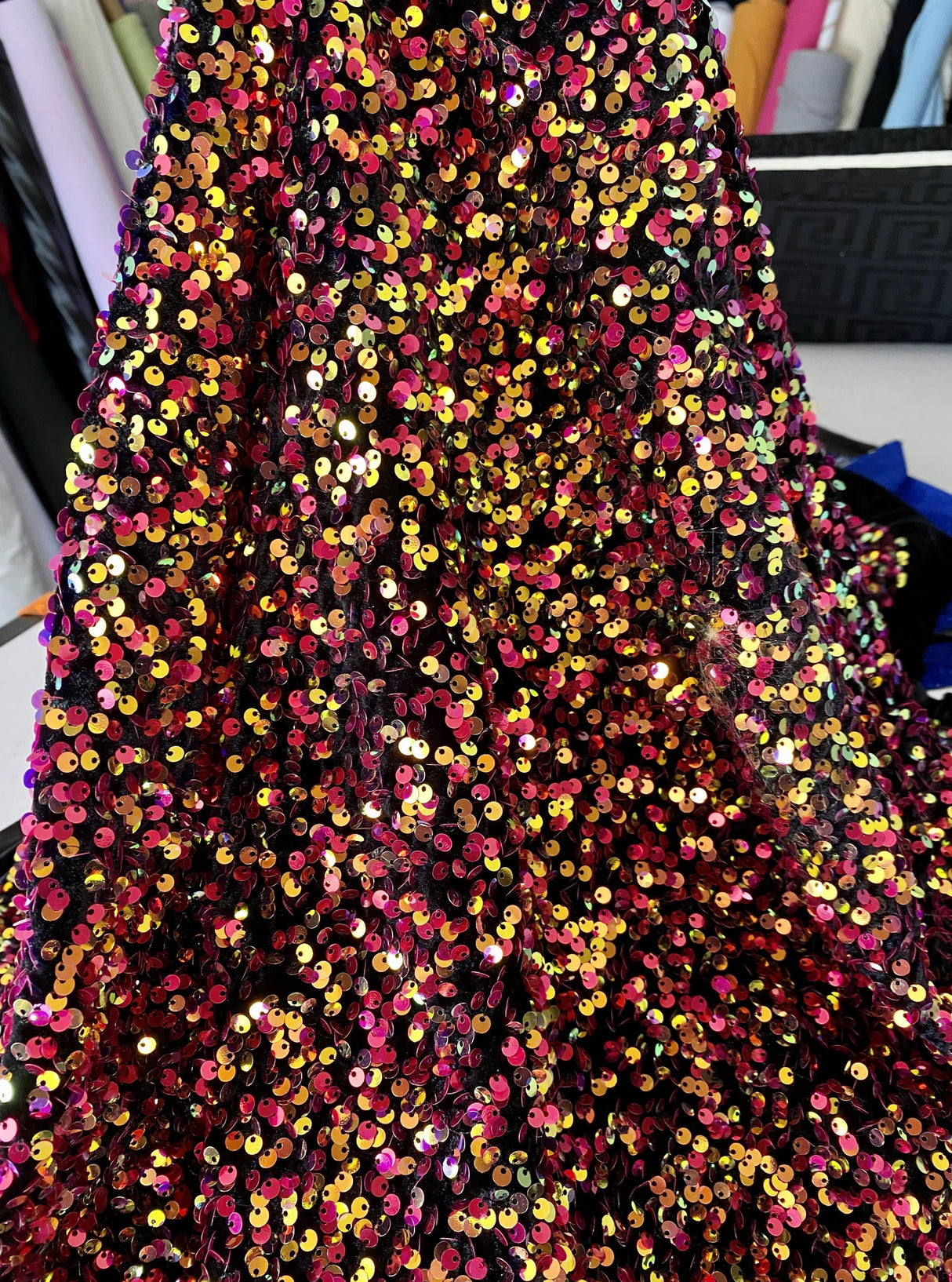 Multicolor Sequin Velvet