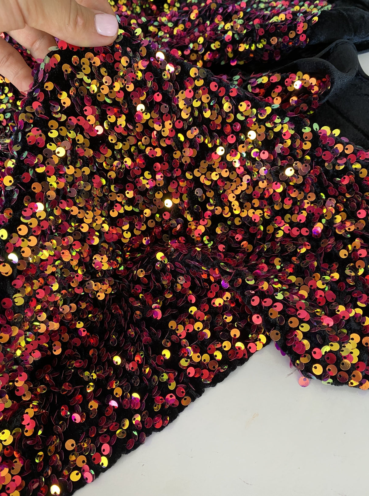 Multicolor Sequin Velvet