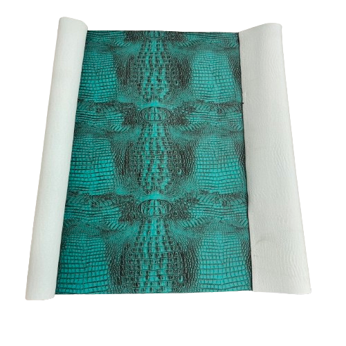Faux Leather Vinyl Gator Fabric Two Tone