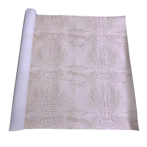 Faux Leather Vinyl Gator Fabric Two Tone