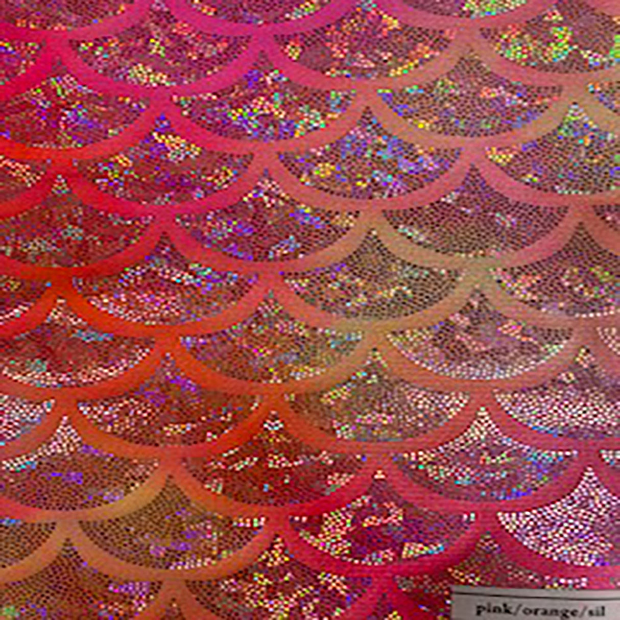 Nylon Spandex Jumbo Shell Dot Foil Fabric 60"