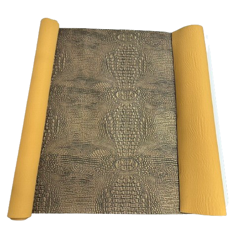 Faux Leather Vinyl Gator Fabric Two Tone