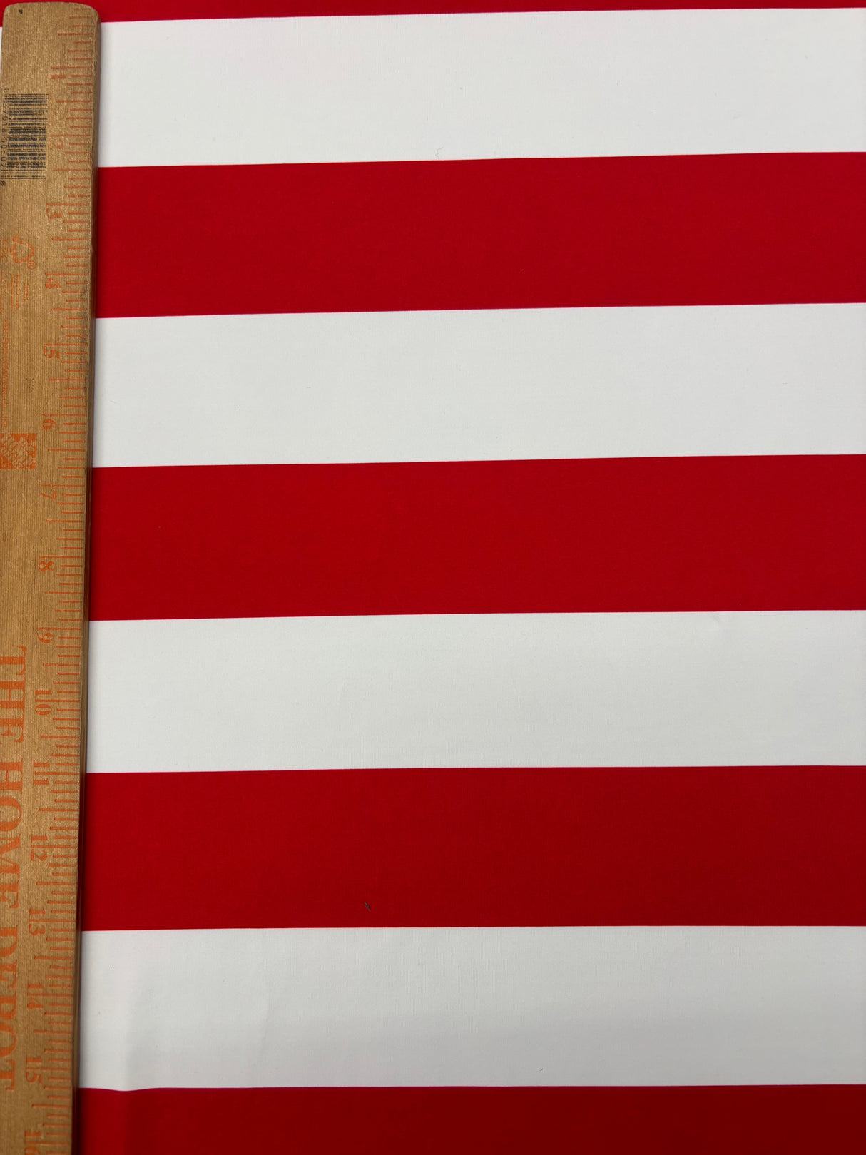 Red One Inch Striped Spandex Fabric - Red Stripes, 58"/60" Width (1 Yard)