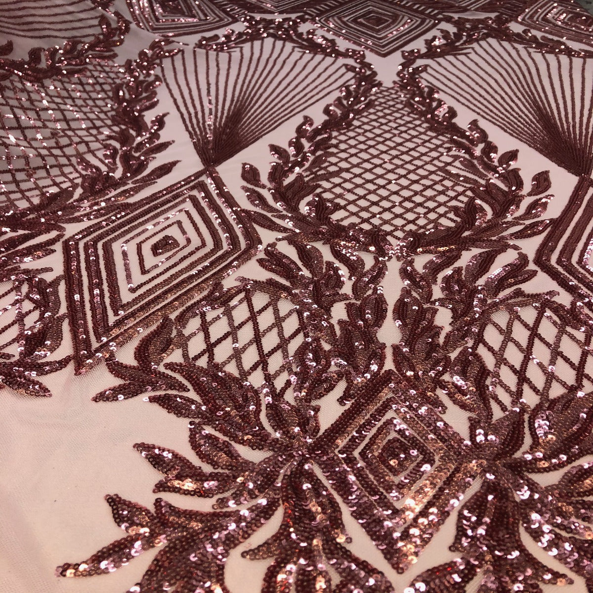 Stretch Sequins Fabric Alpica Geometric