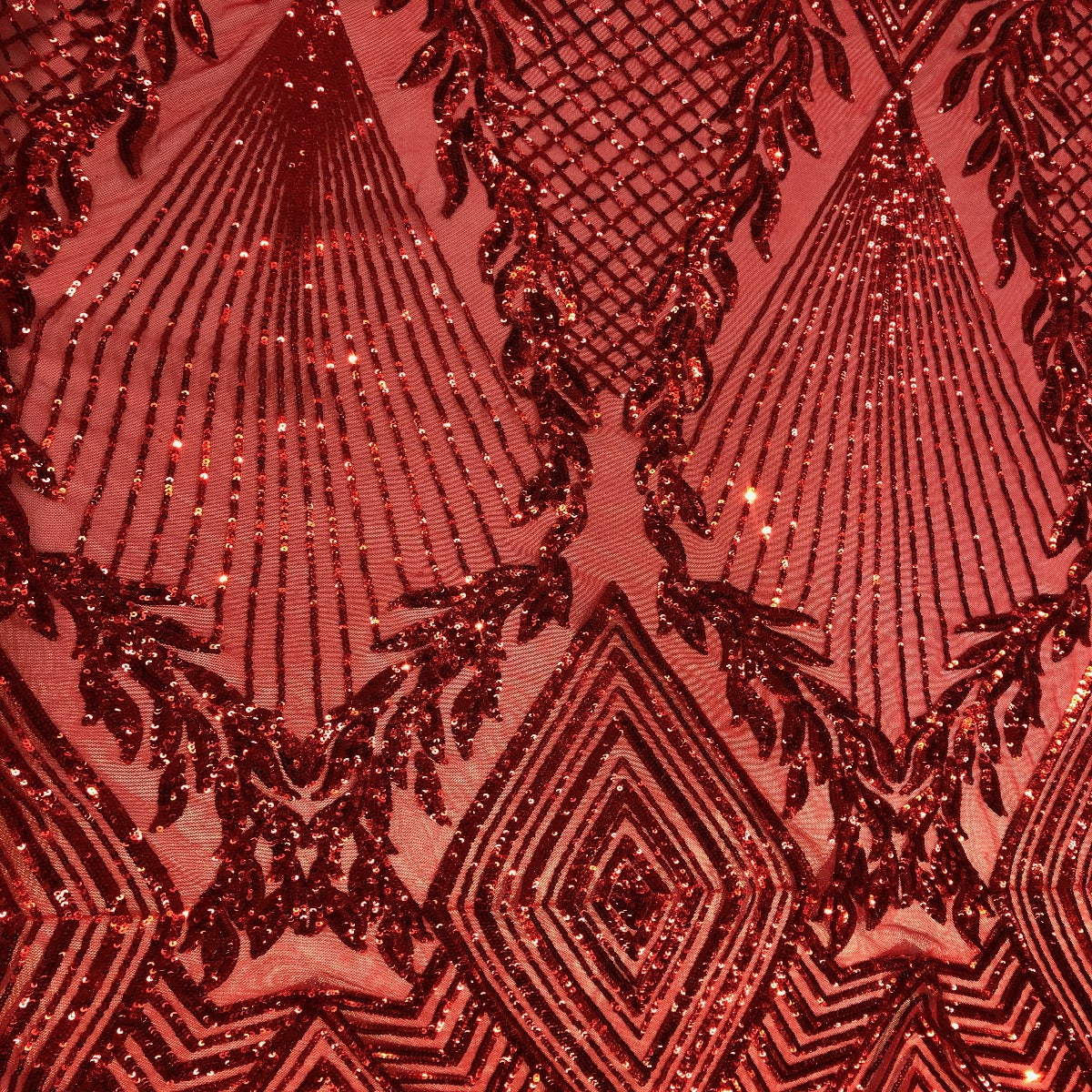 Stretch Sequins Fabric Alpica Geometric