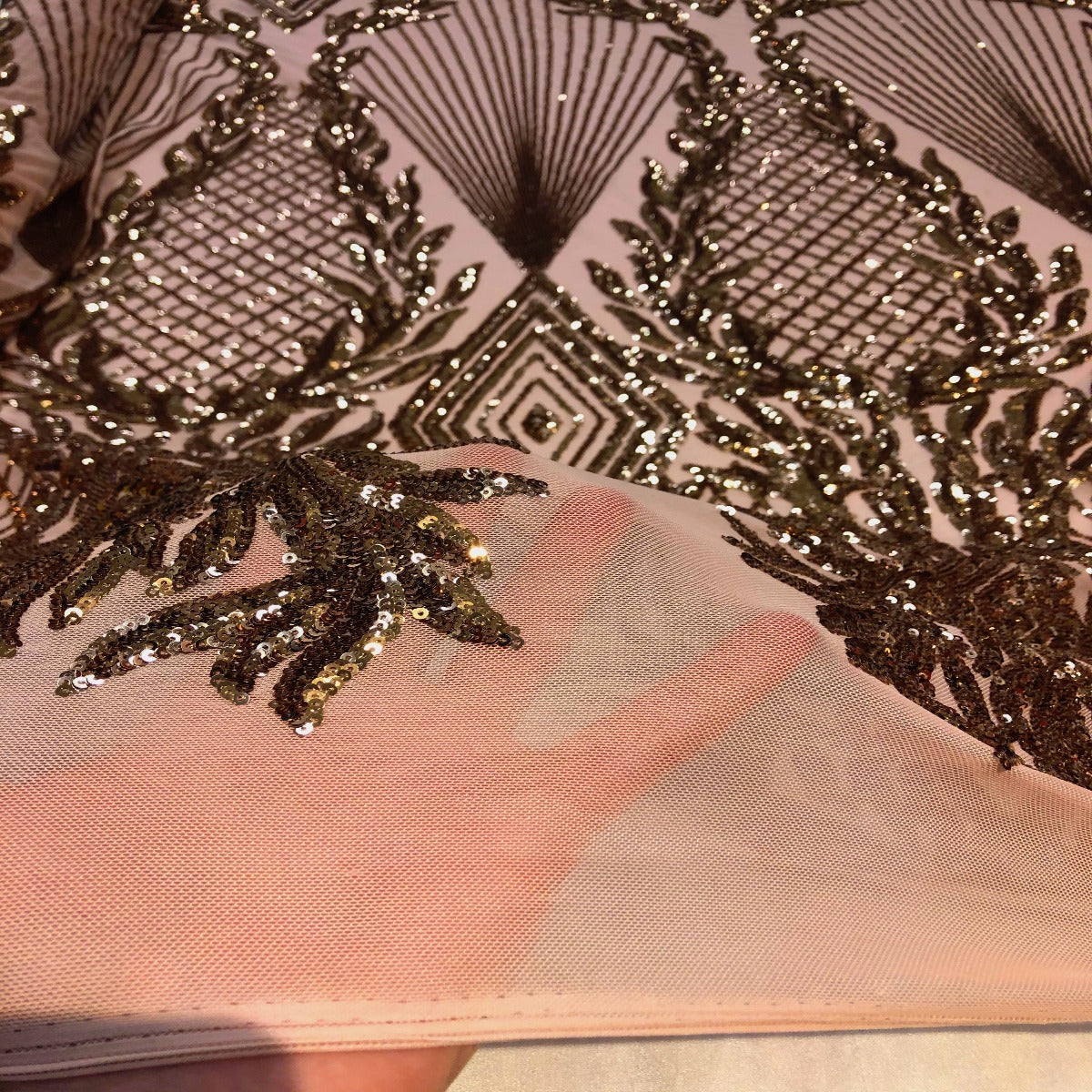 Stretch Sequins Fabric Alpica Geometric