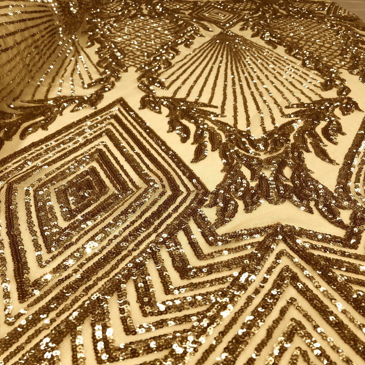 Stretch Sequins Fabric Alpica Geometric
