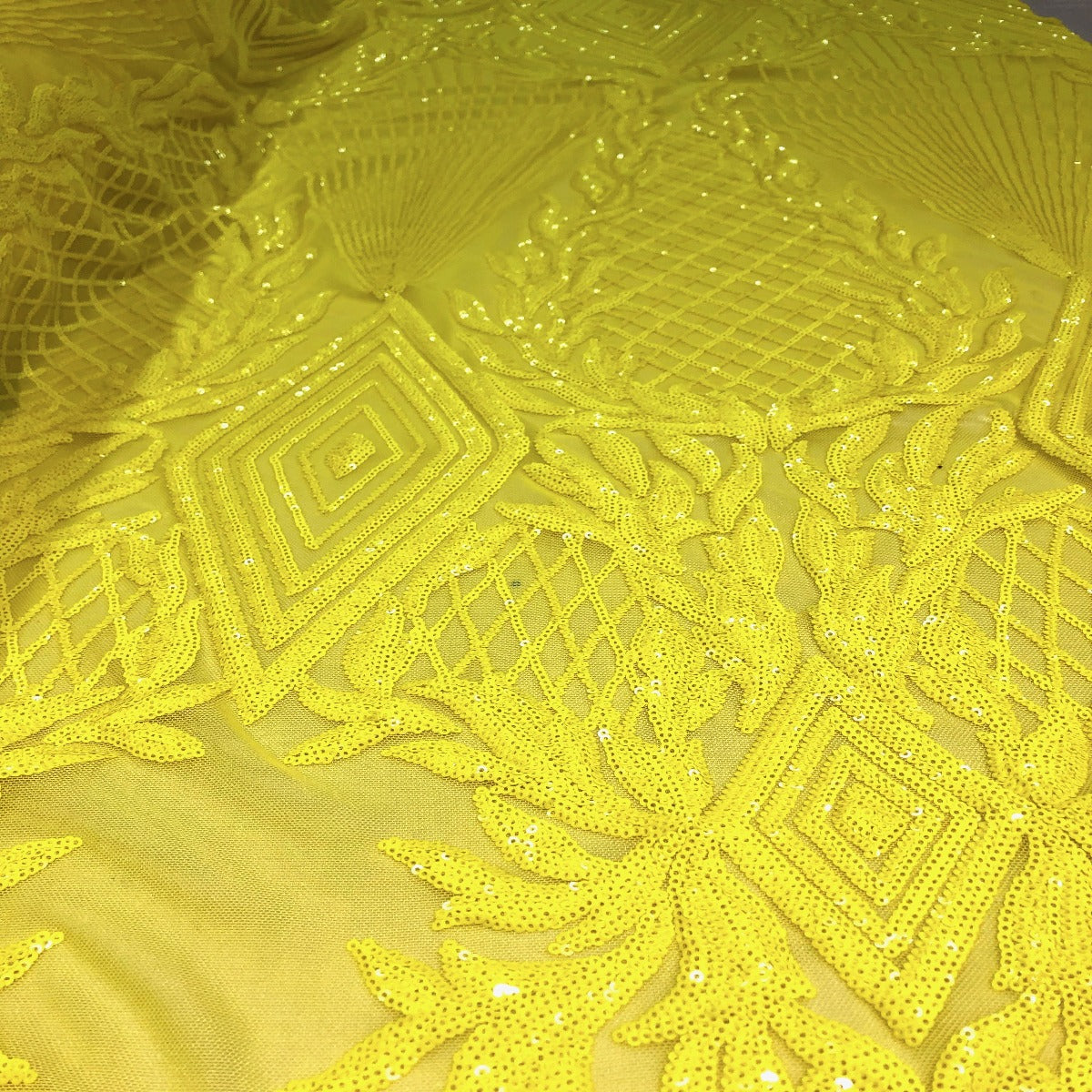 Stretch Sequins Fabric Alpica Geometric