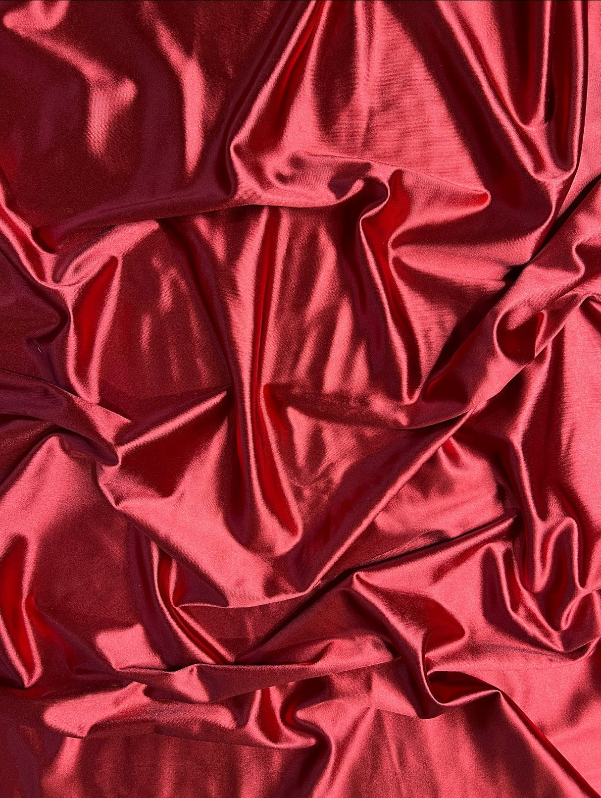 Shiny Nylon Spandex Dark Red