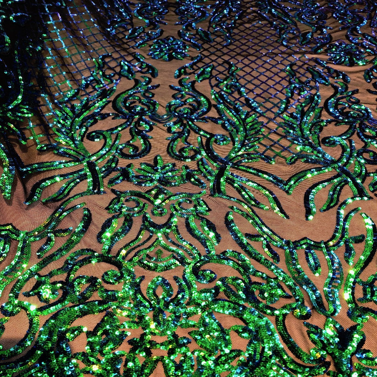Stretch Sequins Fabric Luna Sequin Mesh