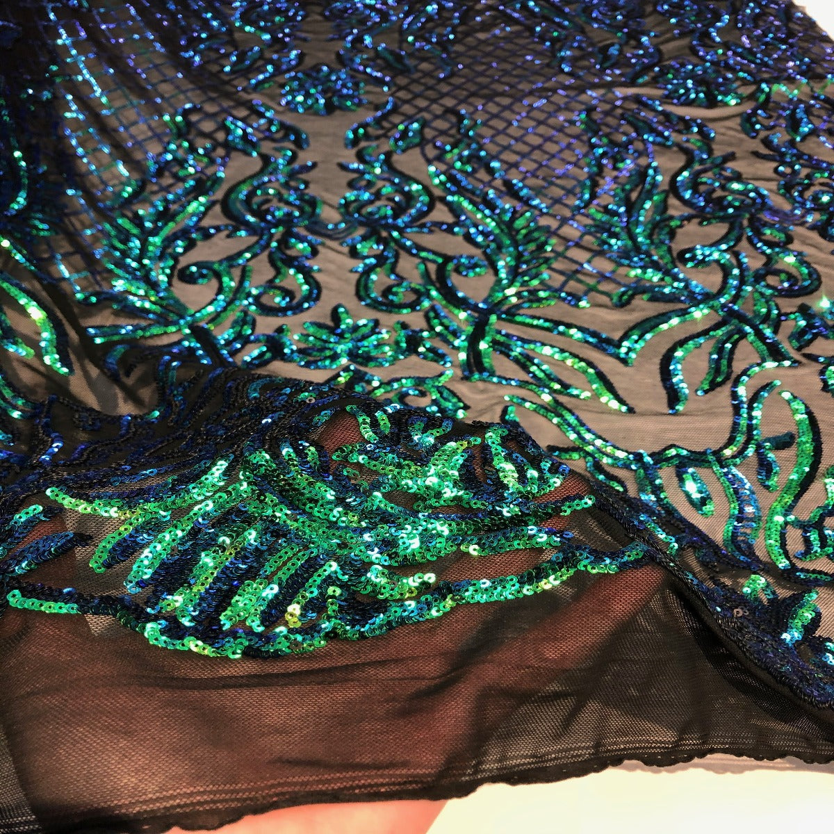 Stretch Sequins Fabric Luna Sequin Mesh