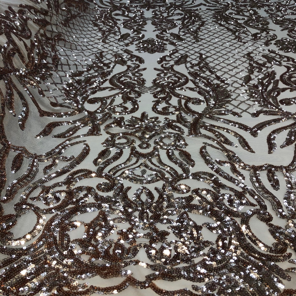 Stretch Sequins Fabric Luna Sequin Mesh