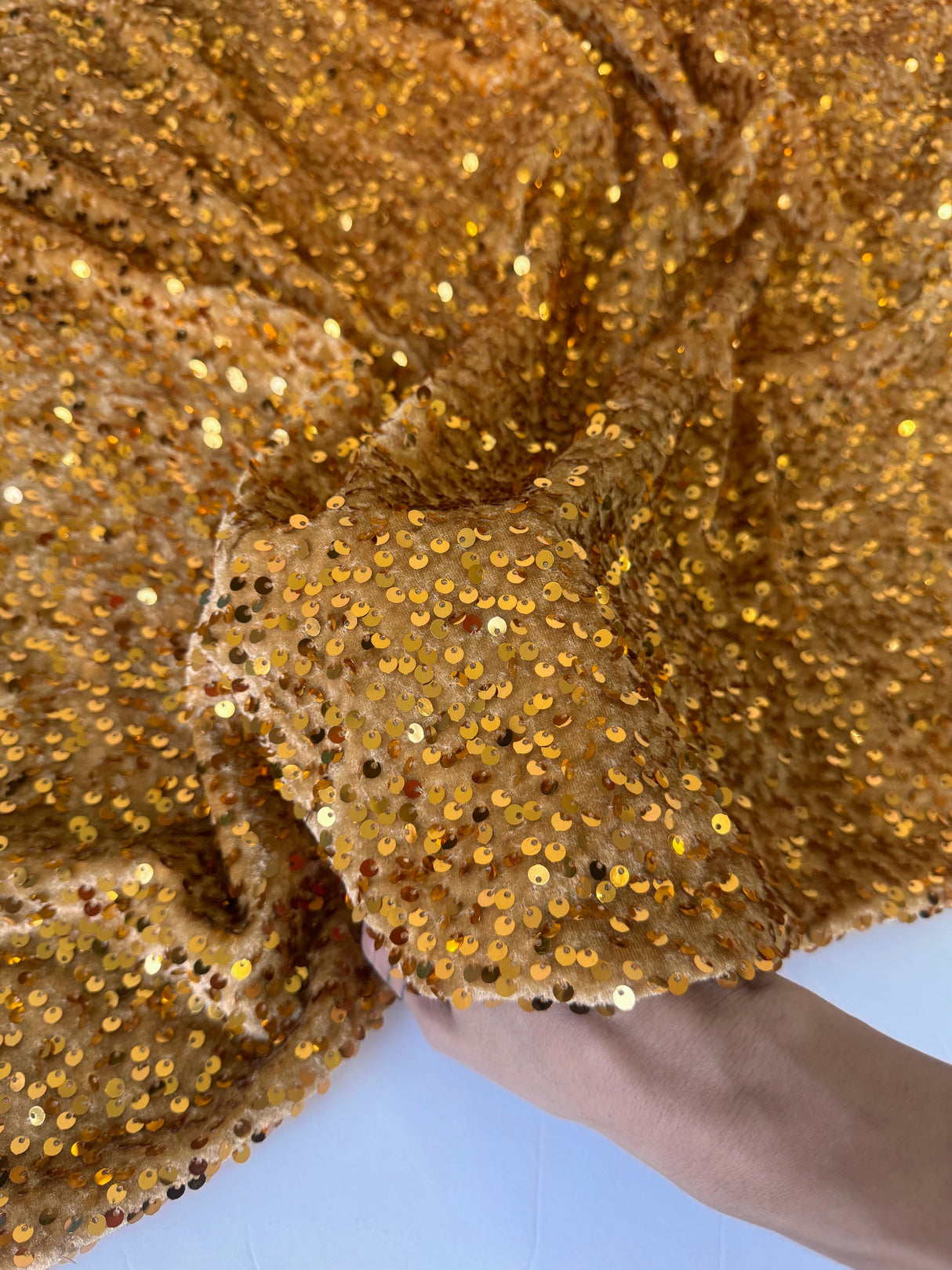 Sequin Velvet Gold