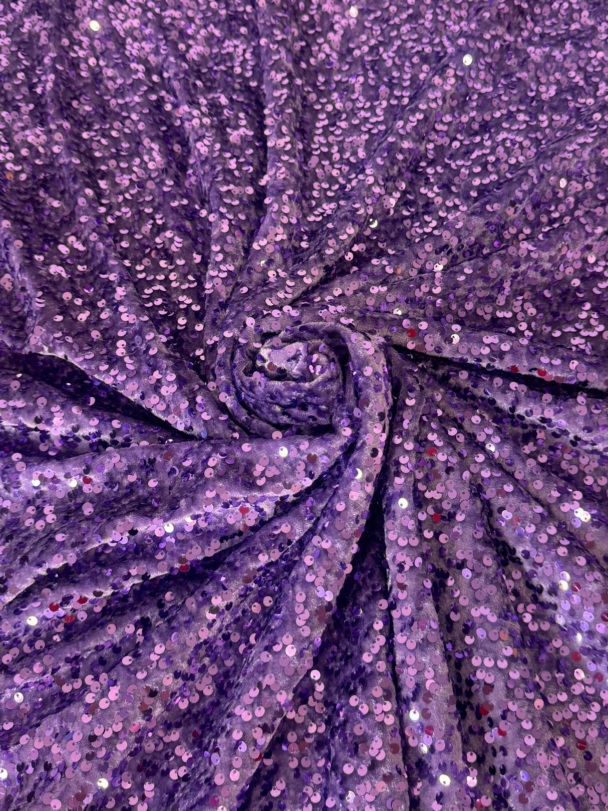 Stretch Sequin Velvet Lavender