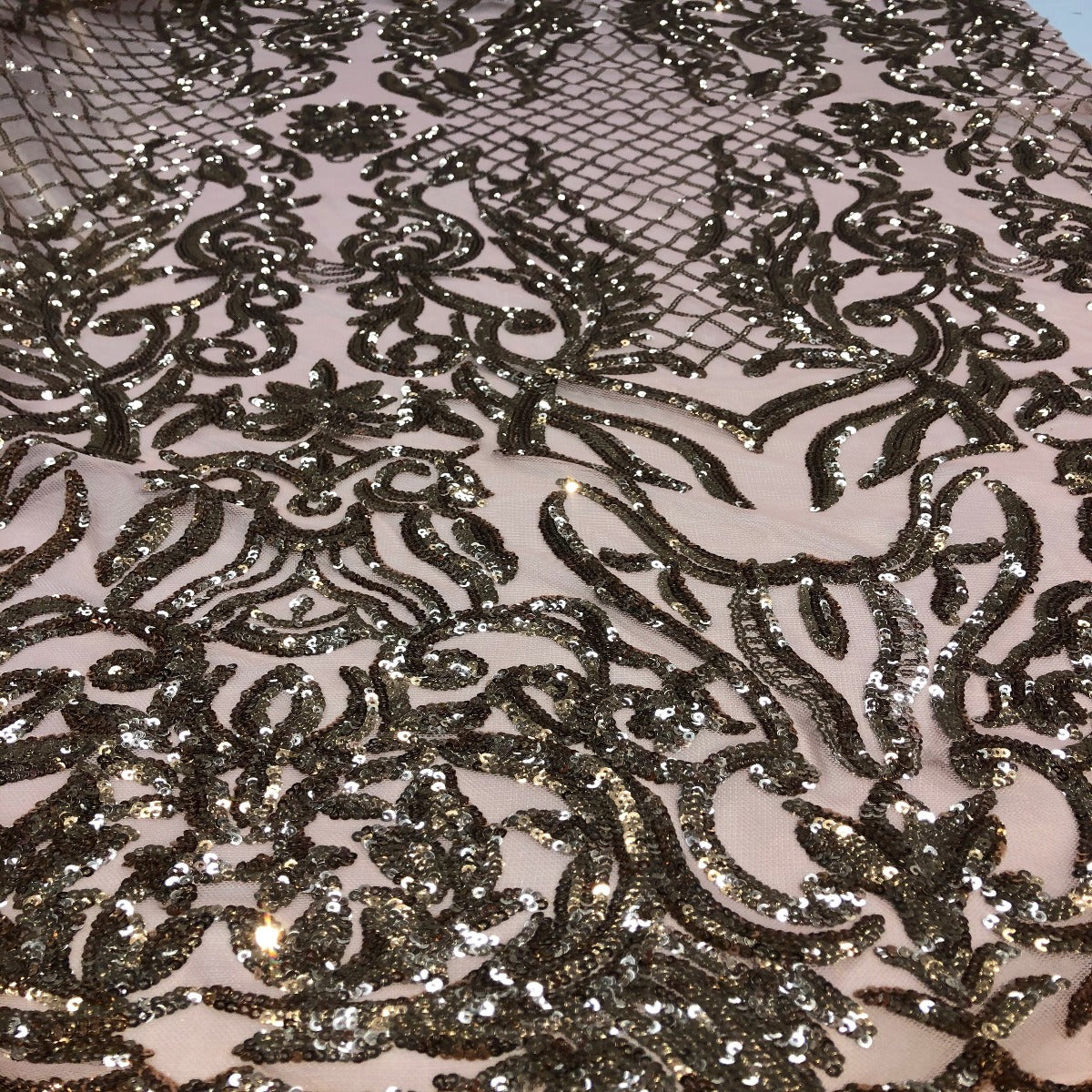 Stretch Sequins Fabric Luna Sequin Mesh