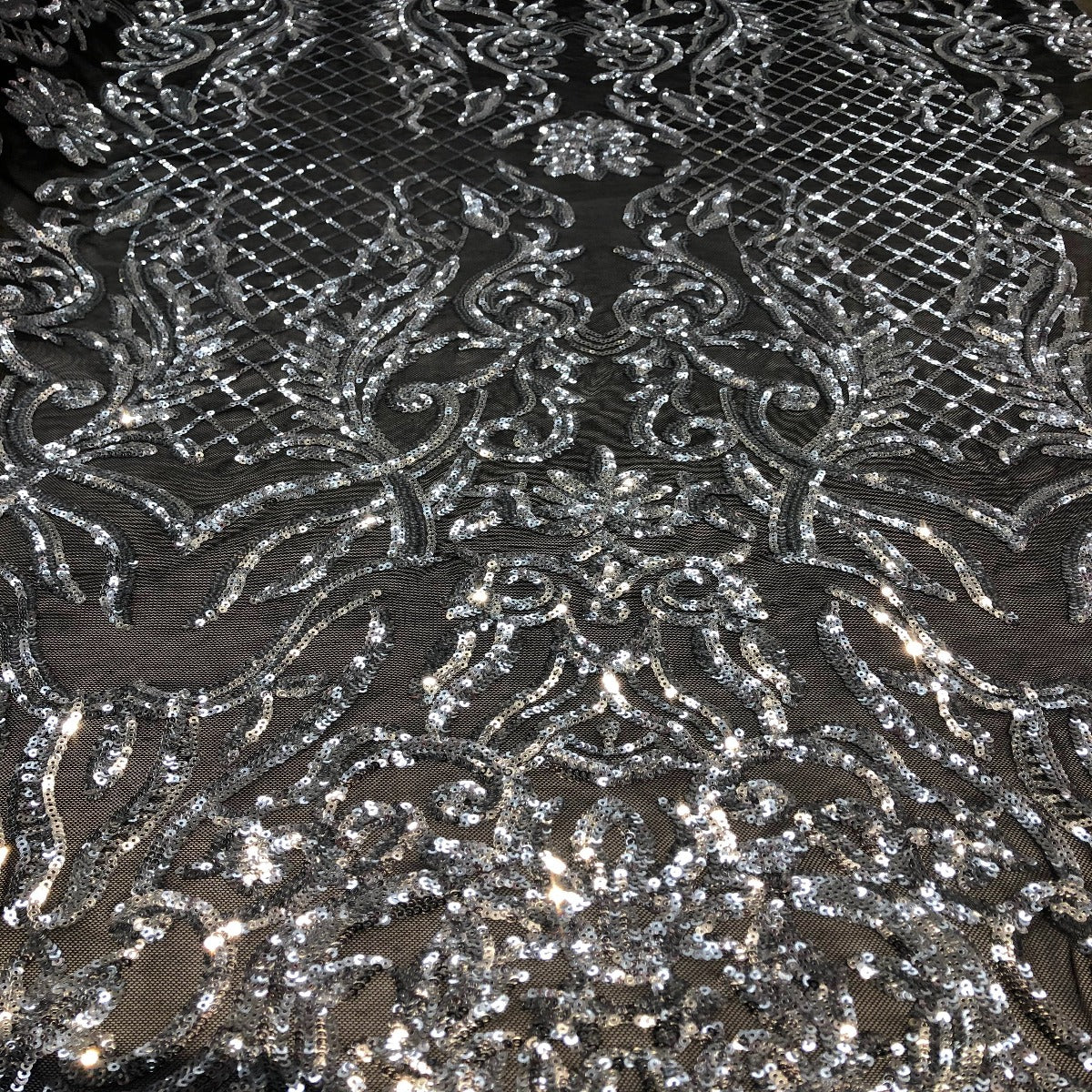 Stretch Sequins Fabric Luna Sequin Mesh