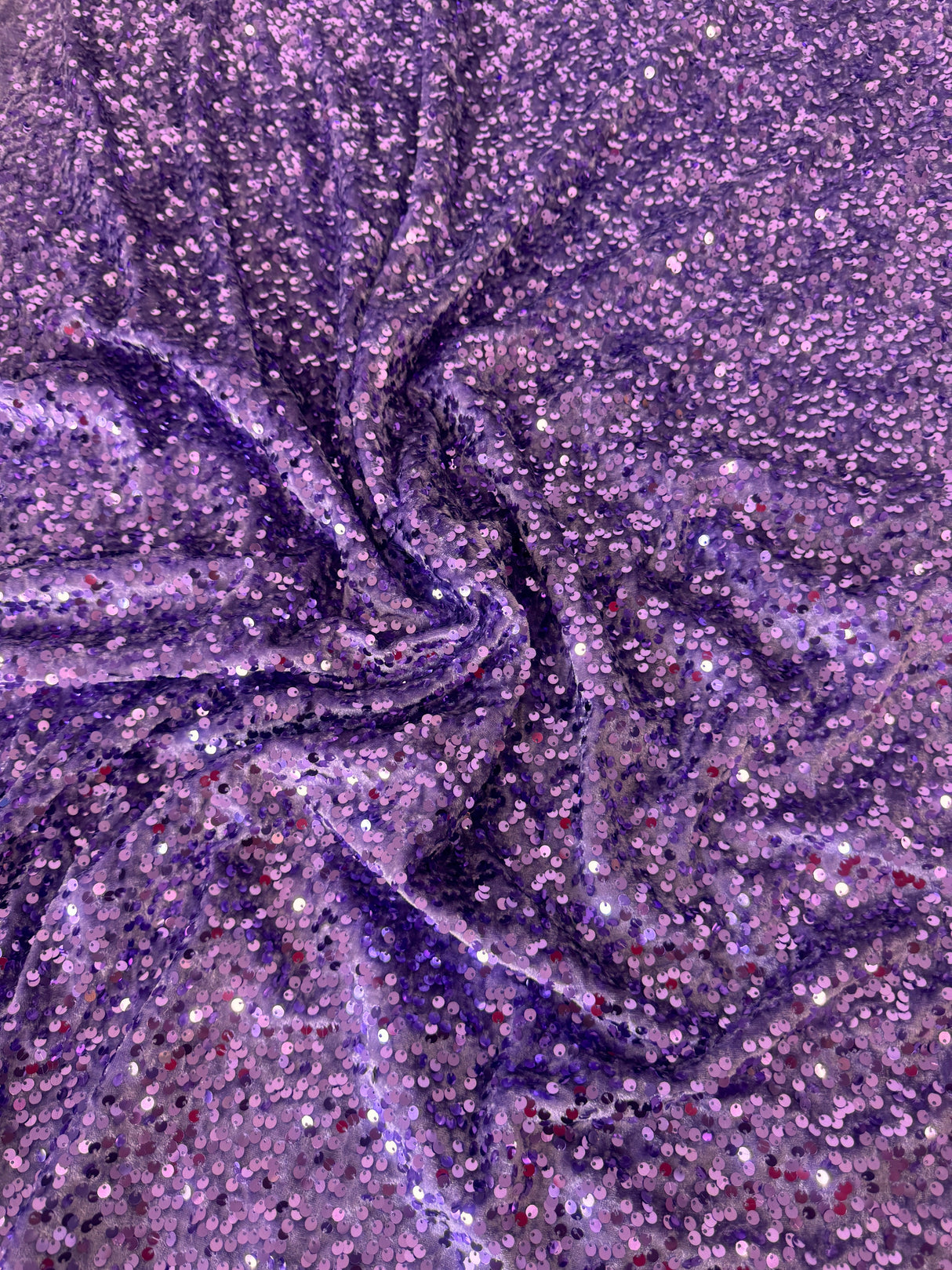 Stretch Sequin Velvet Lavender