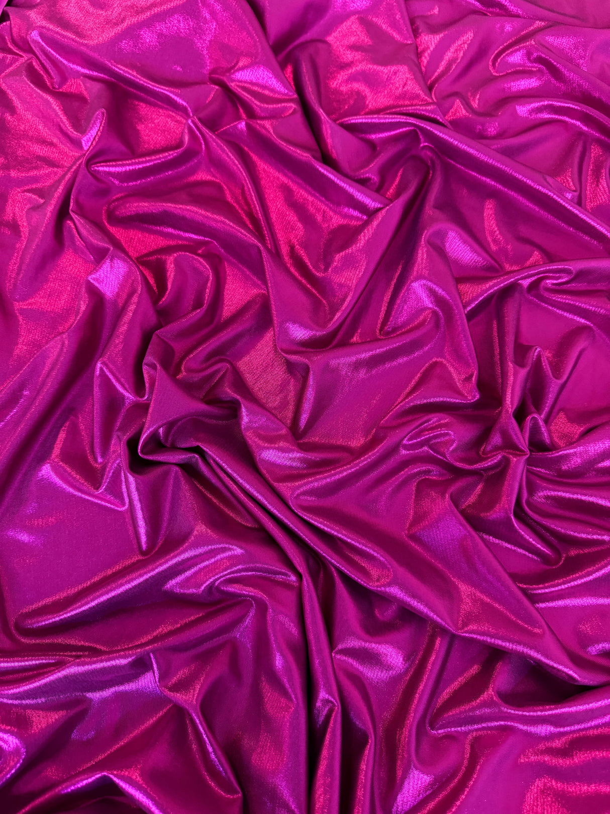 Shiny Foiled Stretch Spandex Fuchsia